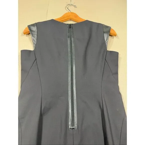 Lafayette 148 Leather Detailed Sheath Dress MSRP:$798 6-Petite - Picture 11 of 13